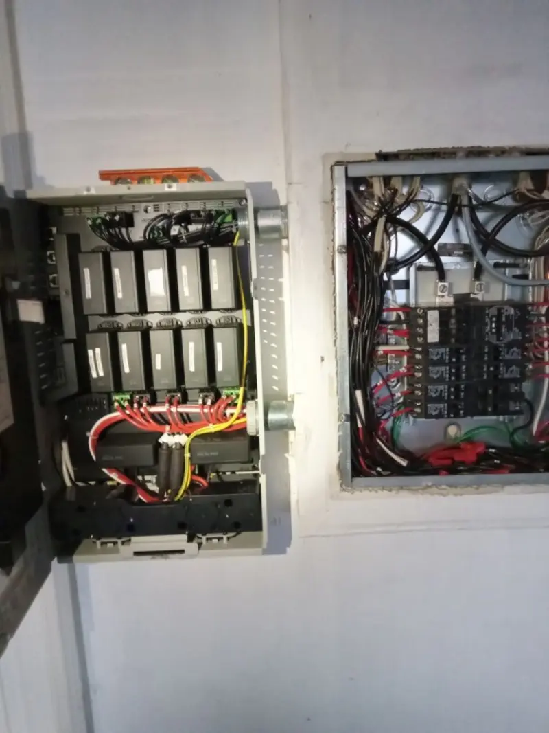 Electrical panel upgrade completed for Security Camera Wiring in Little Canada
